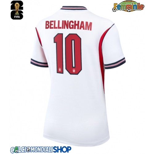 Maglie da calcio Inghilterra Jude Bellingham #10 Prima Maglia Femminile Mondiali 2026  Manica Corta